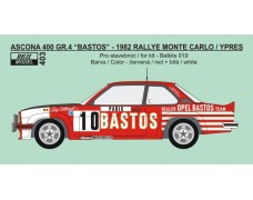 Decal – Opel Ascona 400 - 1982 Rallye Monte Carlo / Ypres - Colsoul / Lopez 1/24